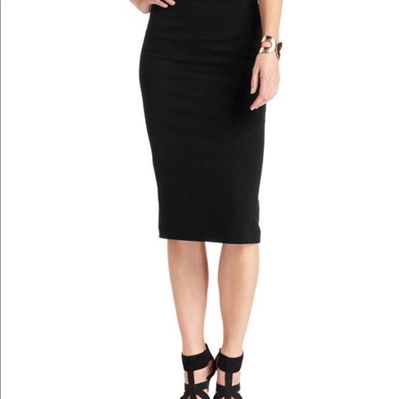 Apt 9 Black Cotton Pencil Skirt 